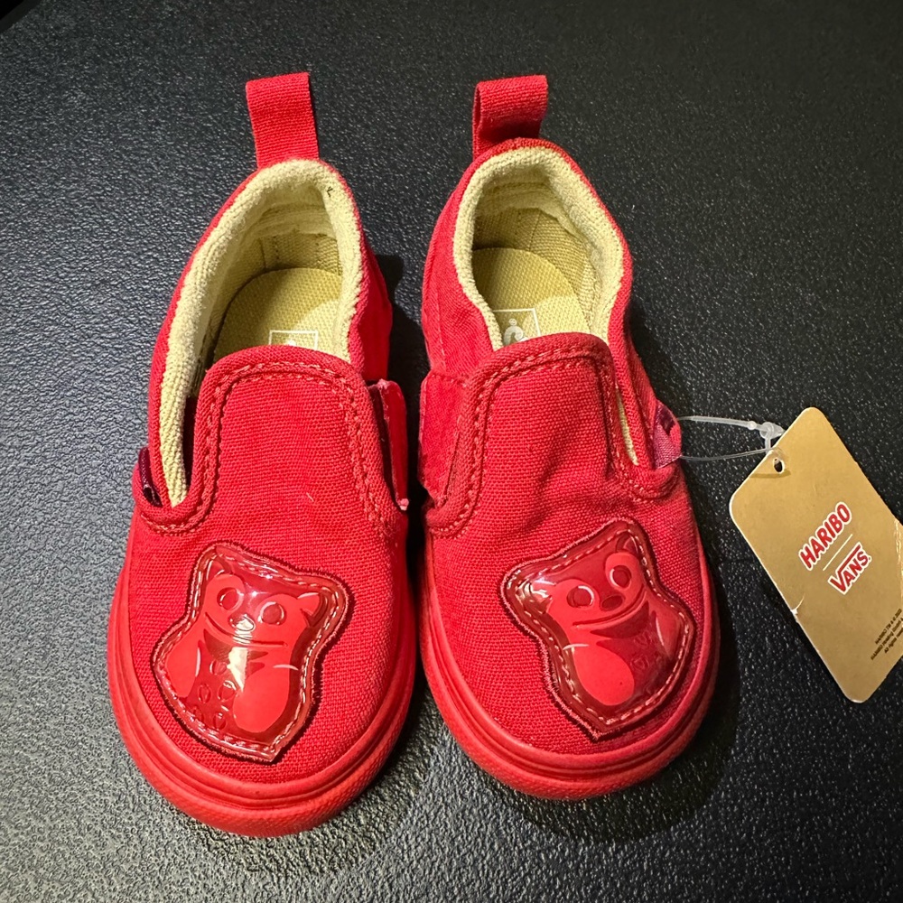 Vans Kids Red Slip-On Shoes